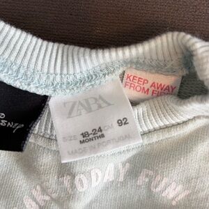 Zara Women's Soft Blue Crew Neck Sweater